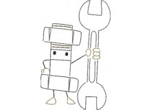 Stickserie - Ritter Schraube Doodle 5